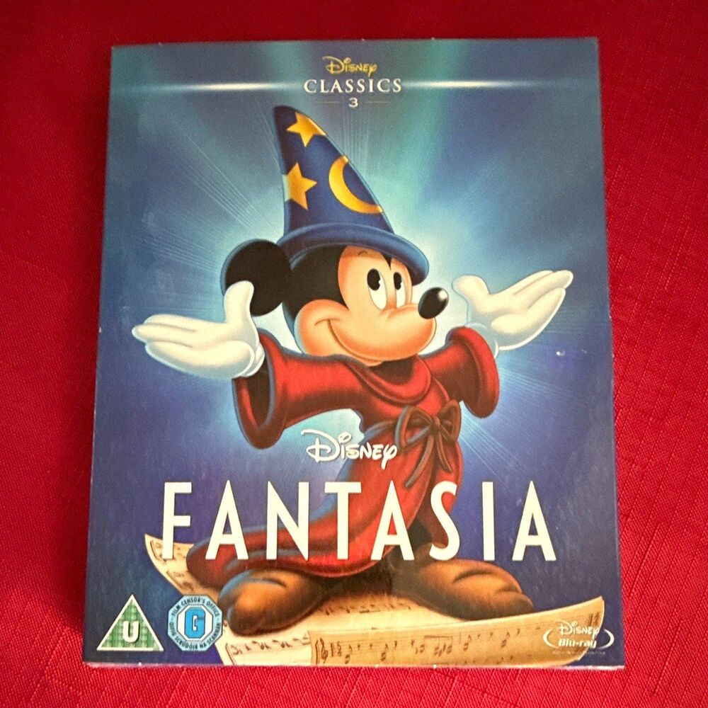 Disney Fantasia Blu-ray Disc Animation Disney Classics Rare UK Import Holo Slip
